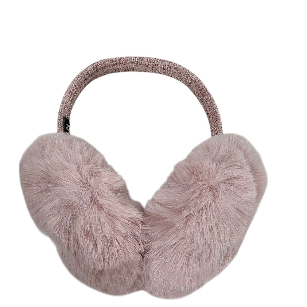 Steve Madden Pink Faux Fur Earmuffs Cozy Winter Warm Ear Warmers One Size